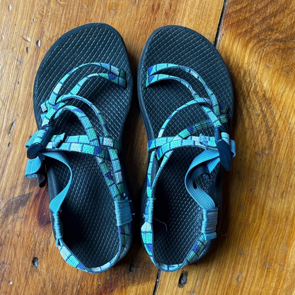Chaco Blue and Green Women's Sandals